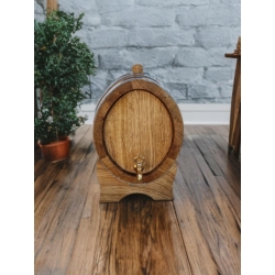 Beczka dębowa 3 L Owalna (komplet)